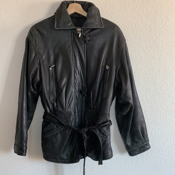 LNR | Convertible leather coat Fox hood trim black - Picture 13 of 16